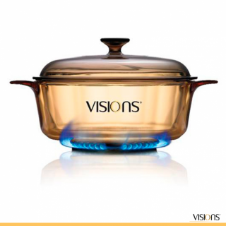 Vas de gătit termorezistent 5 l cu capac-Visions® Standard